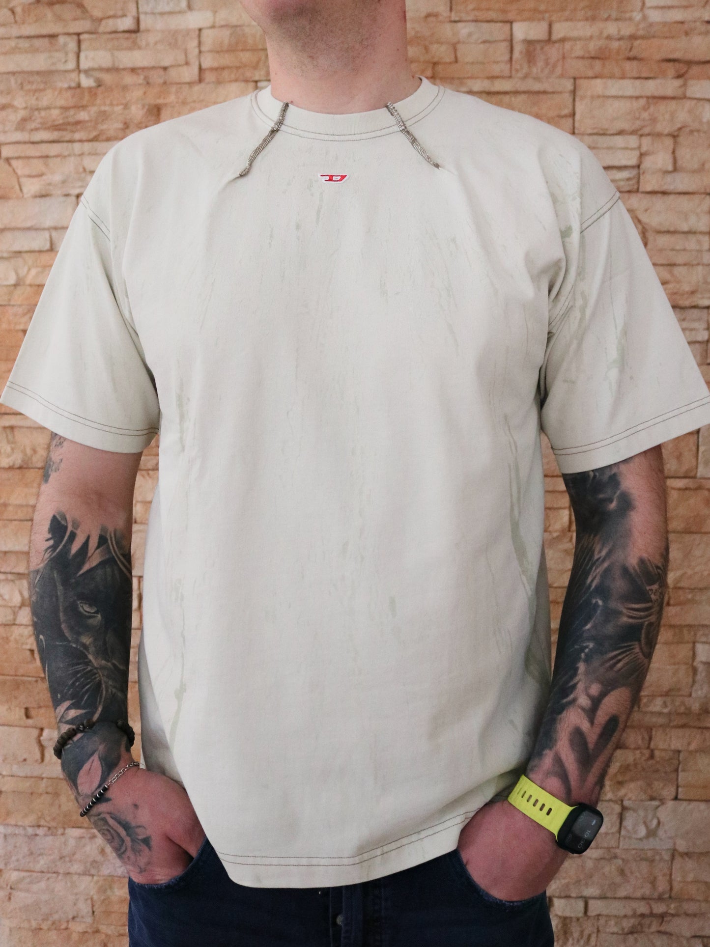 DIESEL - T-Shirt 0wgas Green