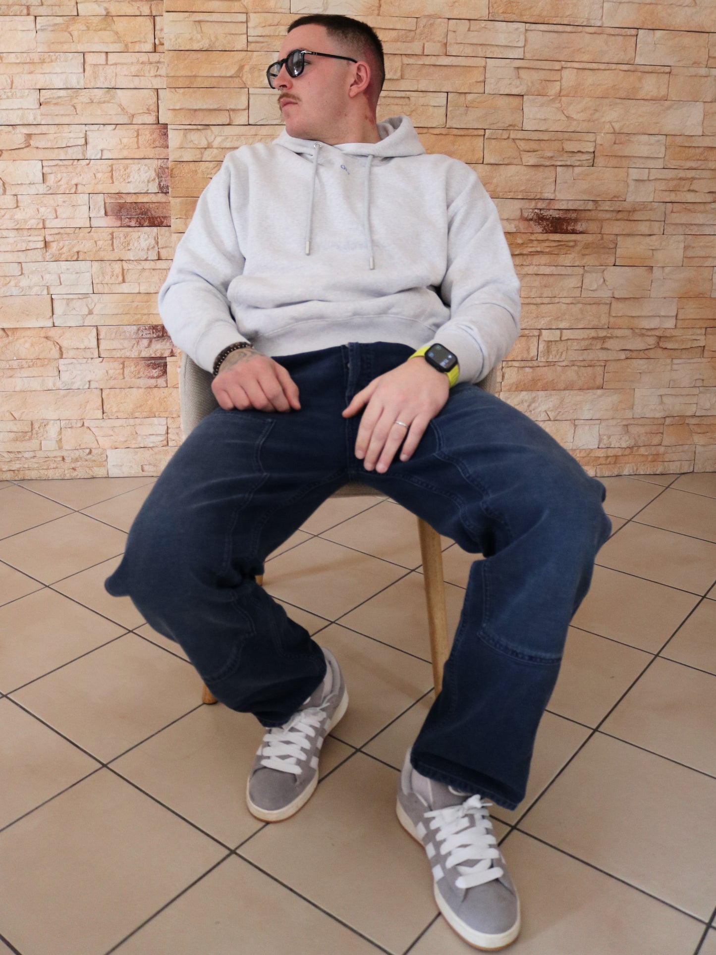 Gray Stencil Arrow Skate