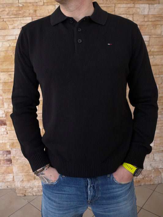 Slim Essential Sweater - Long Sleeved top - black